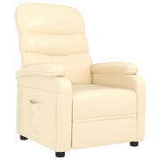 Poltrona | Sedia Relax Reclinabile Crema in Similpelle
