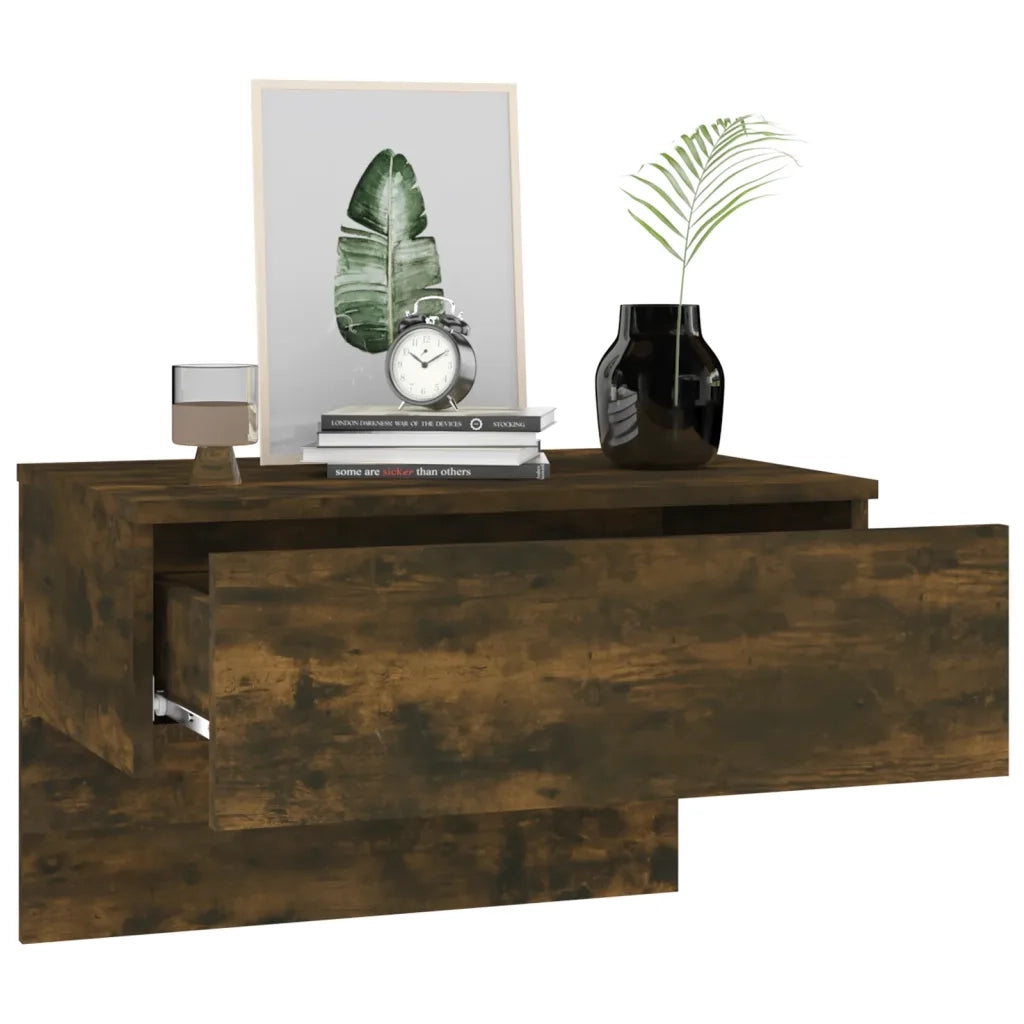 Comodino a Muro Rovere Fumo 816940