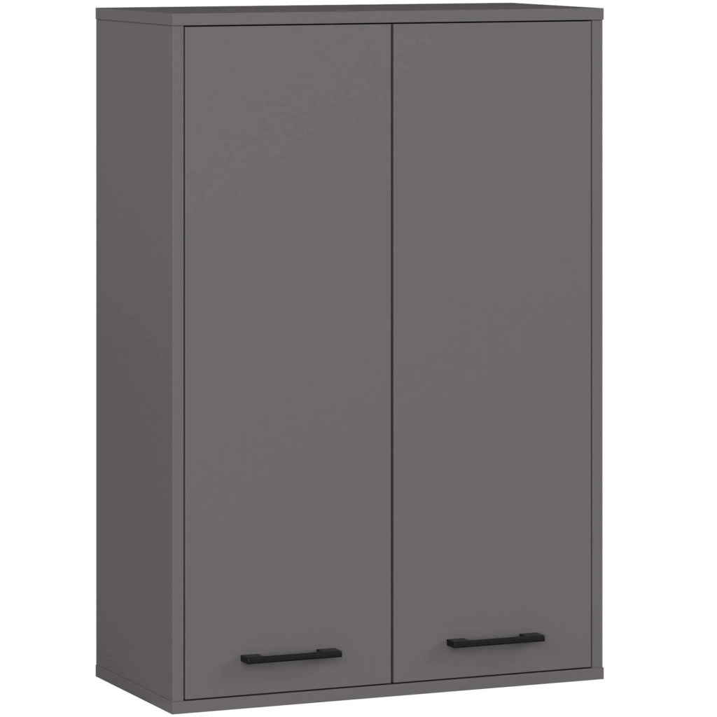 Mobile bagno sospeso AKORD FIN W64 H934 Grigio Grafite 2 ante 64x94x30 cm