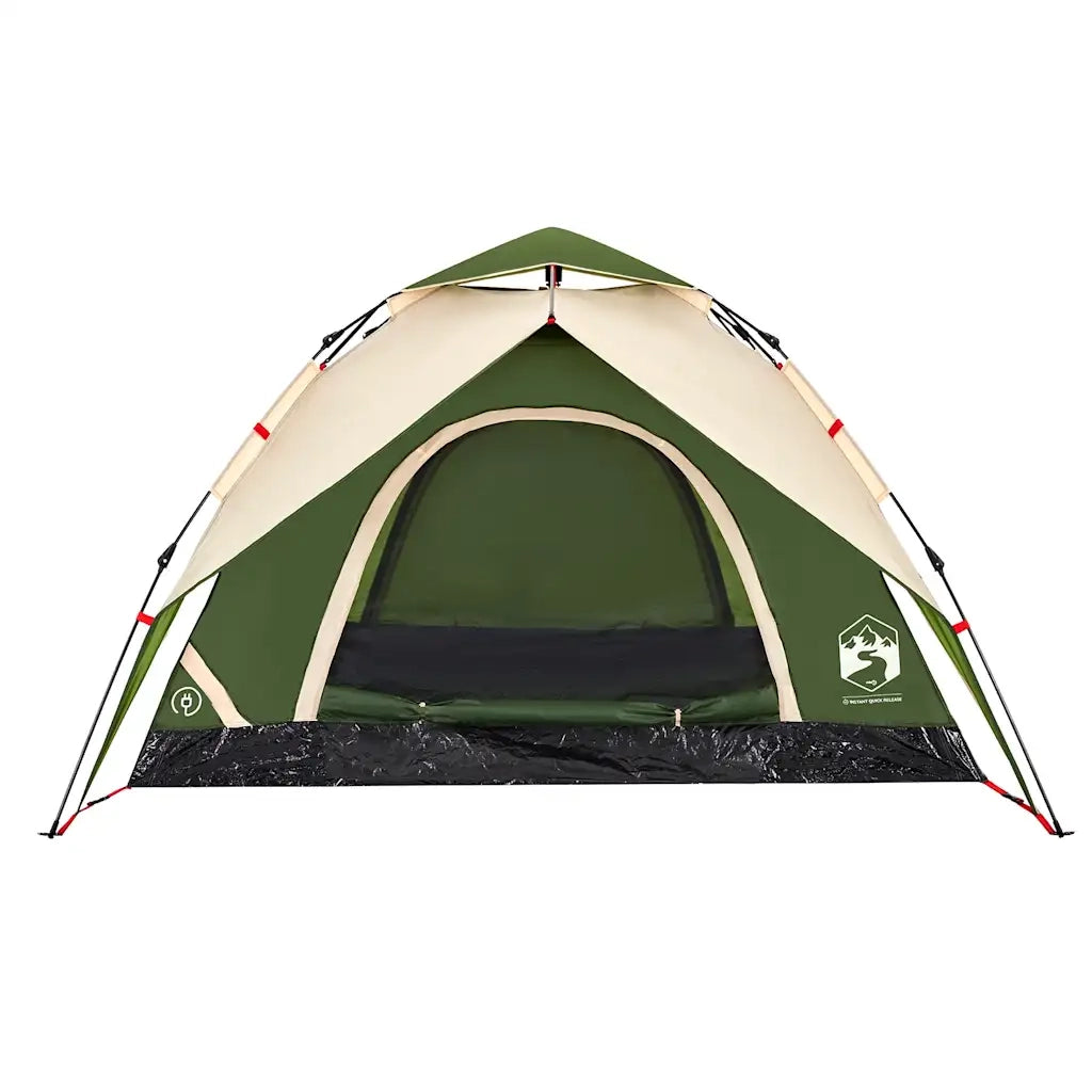 Tenda a Cupola da Campeggio 5 Persone-Tenda per Escursionismo Verde a Rilascio Rapido 689226