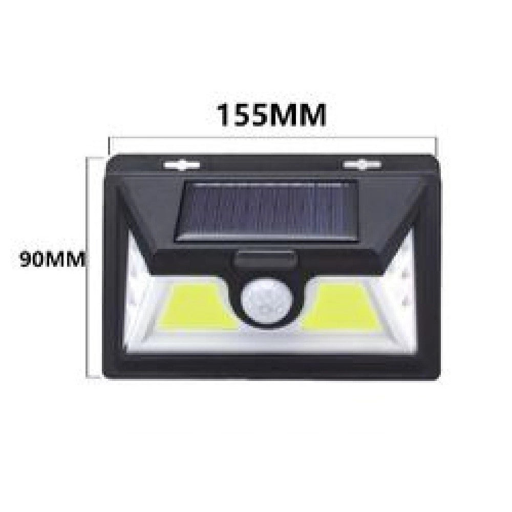 Trade Shop - Lampada Led Cob Luce Ricarica Solare Applique Parete Sensore Movimento Tx-9498 -