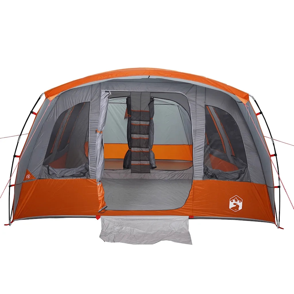 Tenda Familiare a Tunnel per 8 Persone Grigia Impermeabile 94751