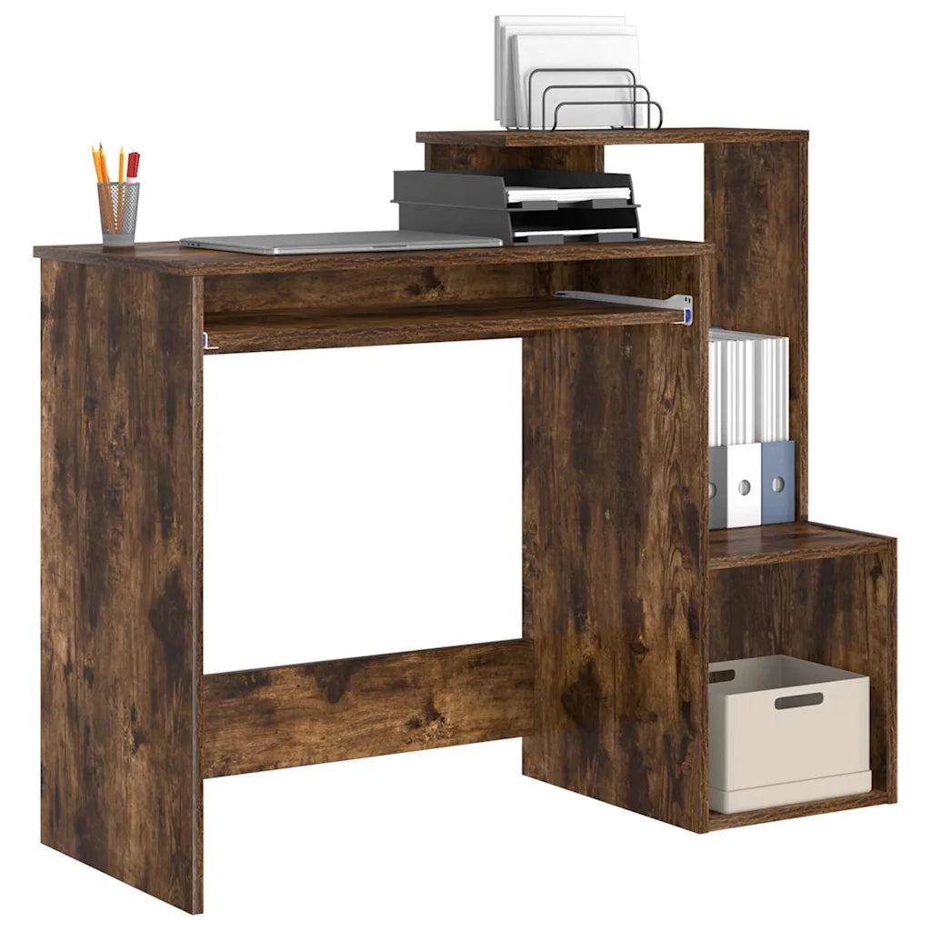 Scrivania | Tavolo da Ufficio Rovere fum¨¦ 106 x 41 x 88.5 cm Legno multistrato