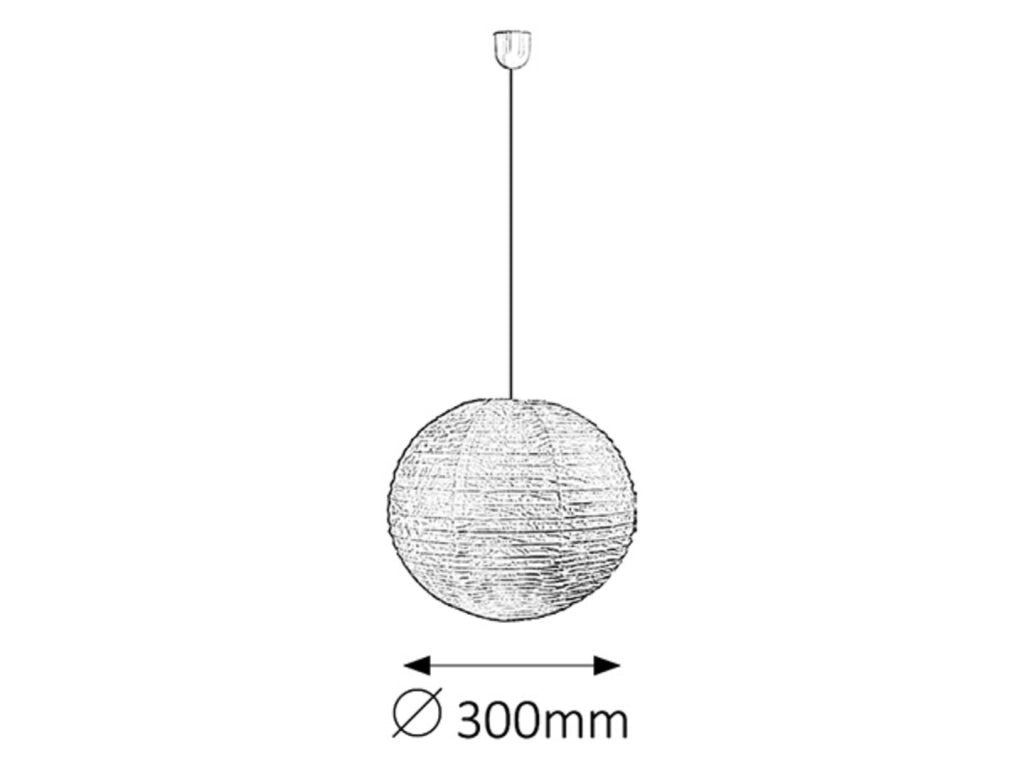 Paralume sferico carta bianco 30 cm Rice Rabalux 4894