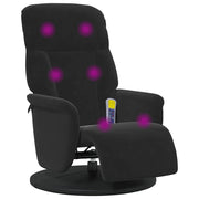 Poltrona Massaggiante | Sedia Relax Nero 91 x 71 x 105 cm Velluto