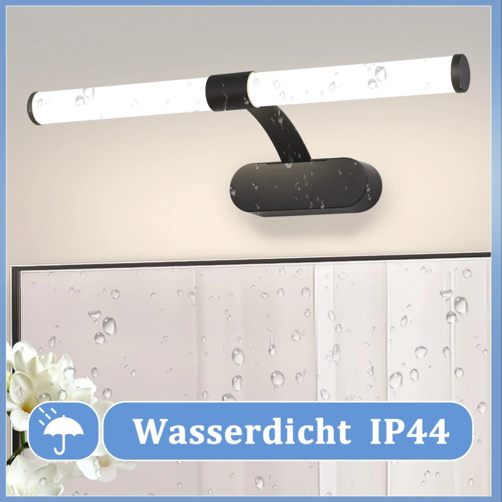ZMH Lampada da Specchio LED per Bagno Nera 60 cm 8W Moderna IP44 a Parete Luce Neutra 4000K per Cucina e Armadio
