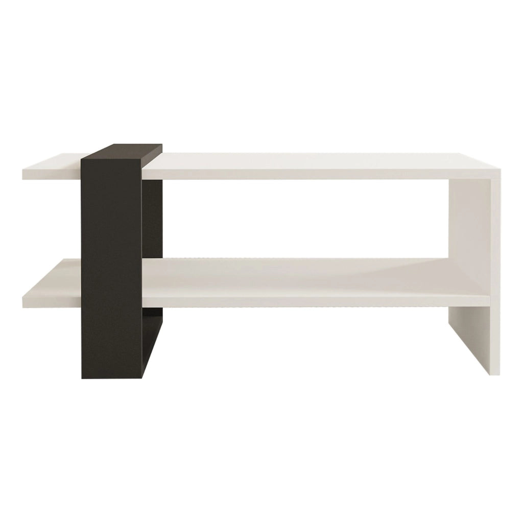 Cigliano, Tavolino da Salotto un Vano, 80x55x35h cm Bianco