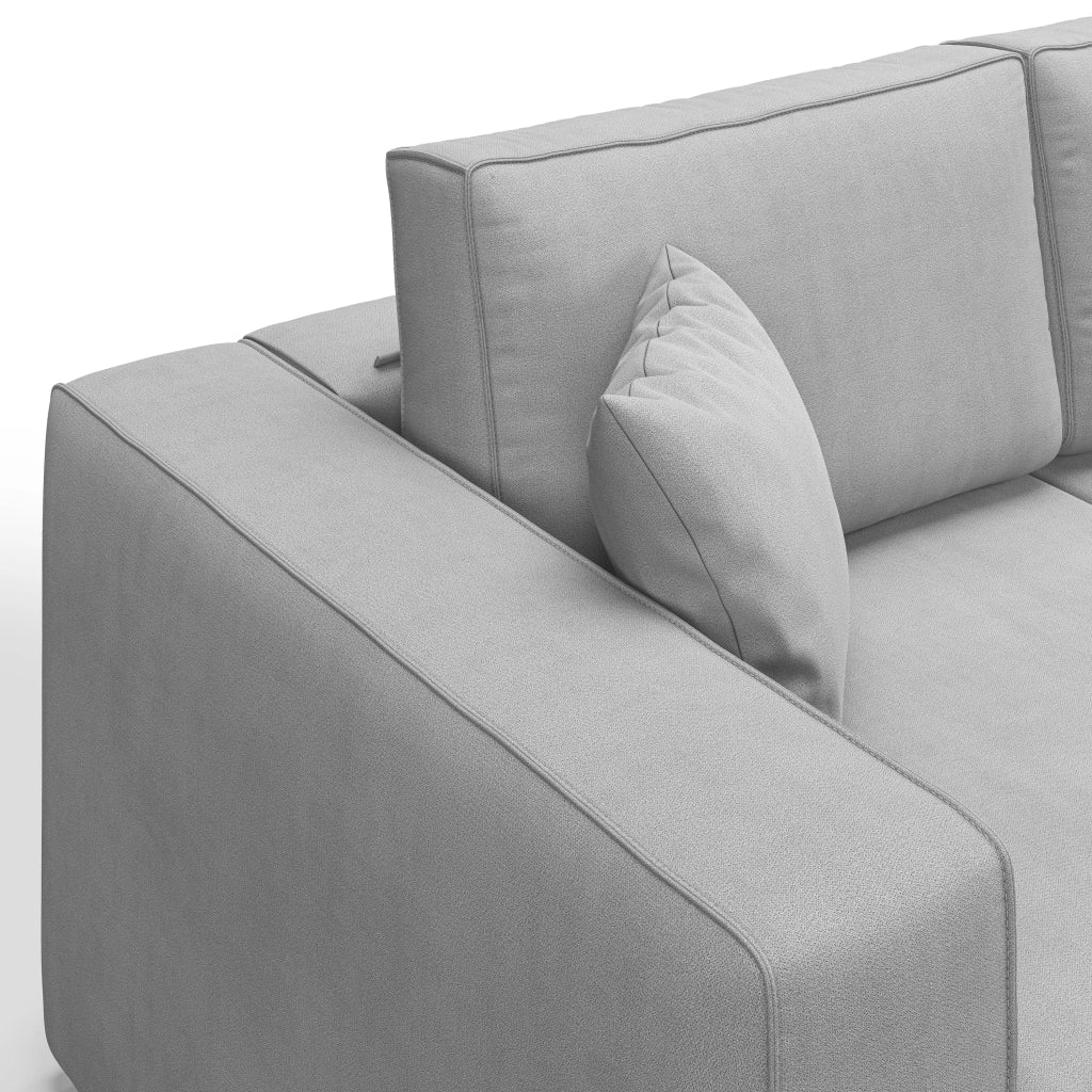 Morfeo Divano 3 sedute tessuto impermeabile 245 cm grigio chiaro