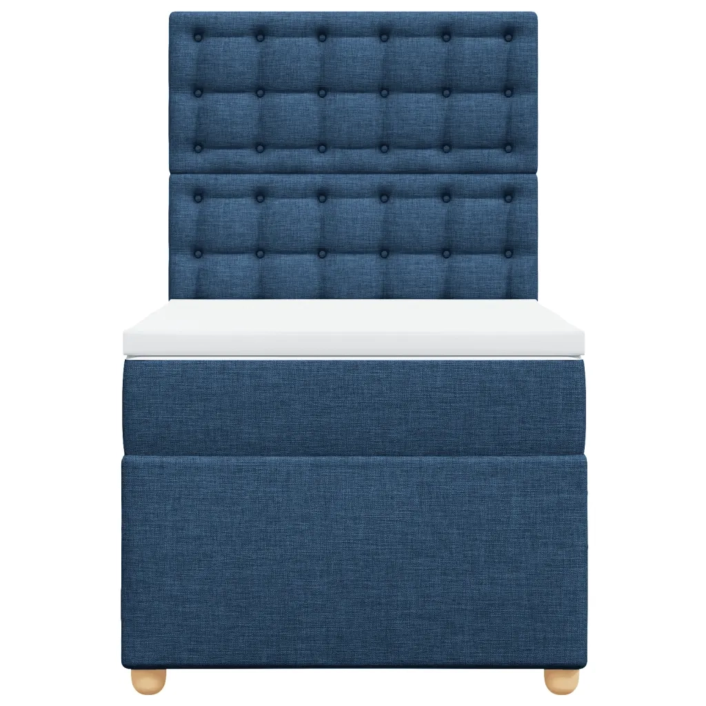 Giroletto a Molle con Materasso Blu 90x190 cm in Tessuto 3293455