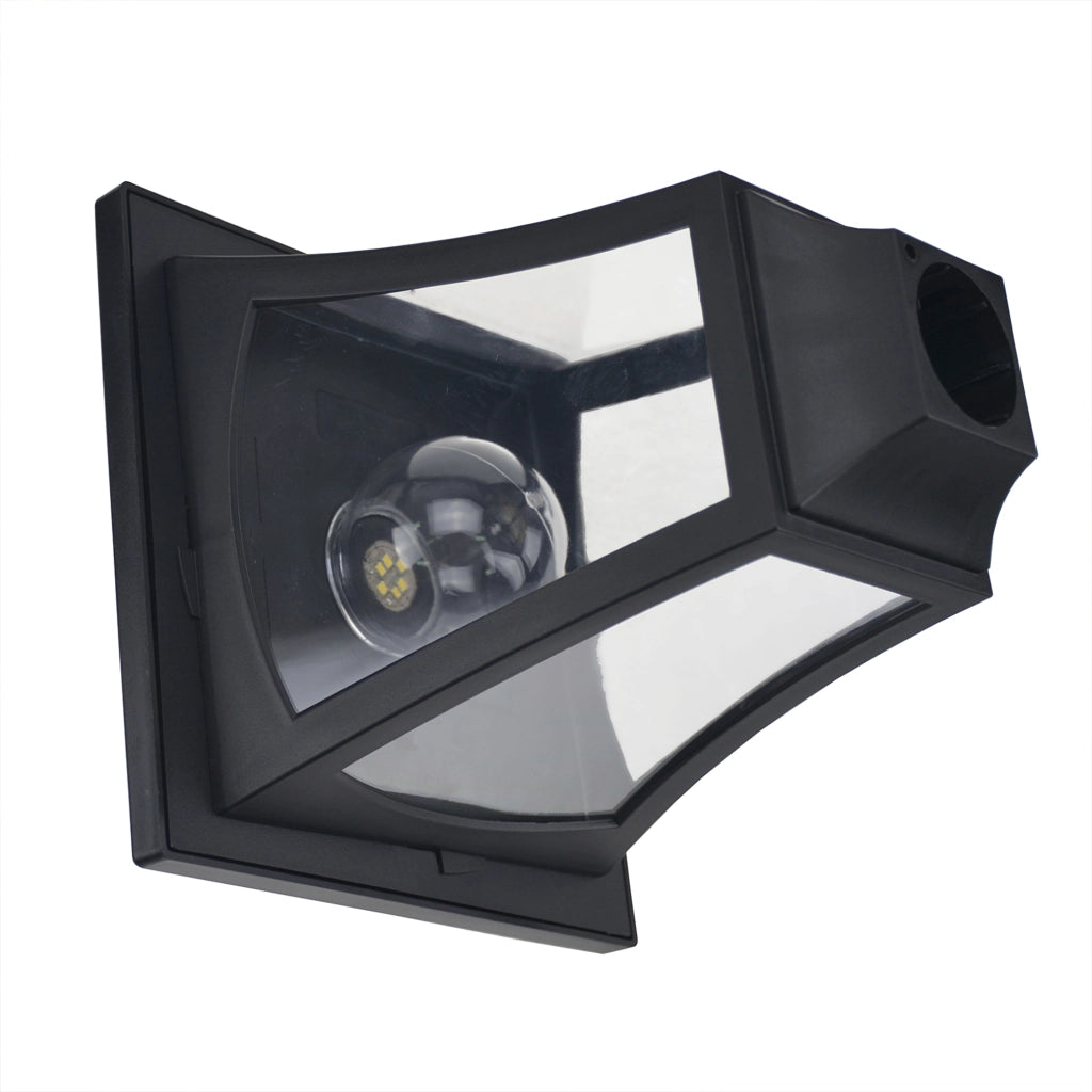 Lampada Da Giardino Solare A 3 Fiamme Con LED Nero 51,5 X 47 X 182,5 Cm In Acciaio Inossidabile