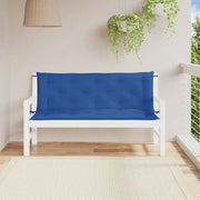 Cuscini per Panca 2 pz-Set di 2 Cuscini per panchina Blu 150x50x7 cm in Tessuto Oxford