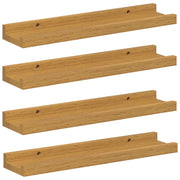 4 pz Scaffale da parete | Ripiano a parete | Mensola a parete Beige 40 x 9 x 3 cm Legno multistrato