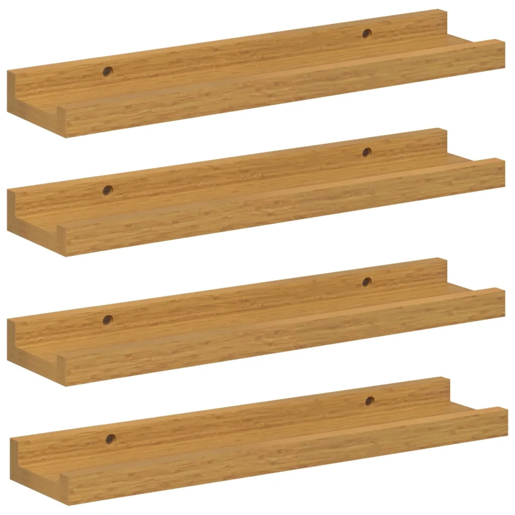 4 pz Scaffale da parete | Ripiano a parete | Mensola a parete Beige 40 x 9 x 3 cm Legno multistrato