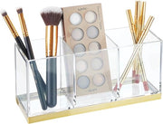 Organizzatore di trucco con 3 compartimenti - organizzatore trasparente per trucco e accessori
