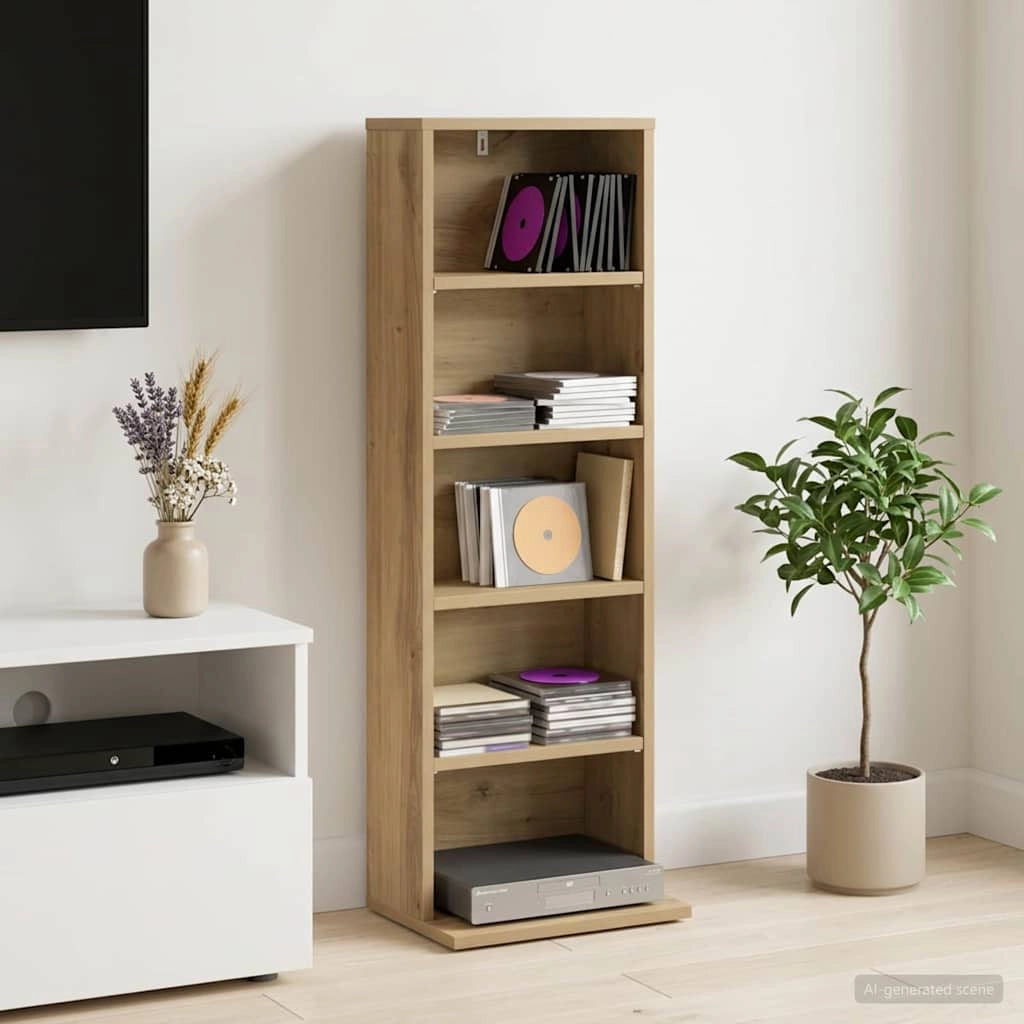 Mobile per CD Rovere Artigianale 33 x 23,5 x 97,5 cm 8012704