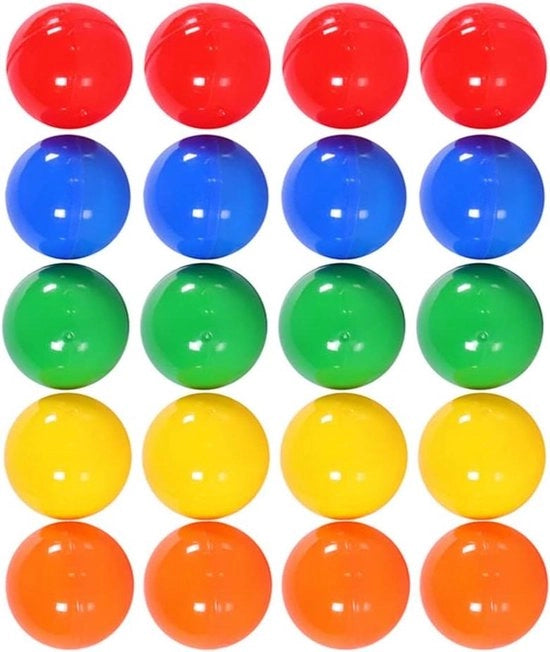 Set di Palline da Bingo e Pong da 50 Stuks - Palline in Plastica Colorate da 4 cm - Accessori per Giochi e Divertimenti