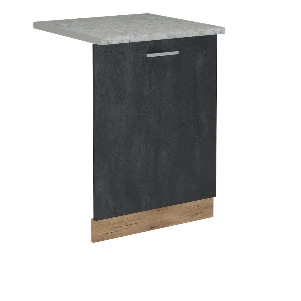 Pannello frontale della lavastoviglie R-Line Calce nera/Rovere dorato 60 cm, PL Marmo Vicco