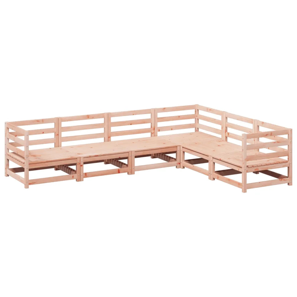 Set Divani da Giardino 6 pz in Legno Massello Abete Douglas