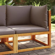 Divano da giardino angolare con Cuscini-Sofa da Giardino-Divano da esterno in legno di acacia e rattan 178621