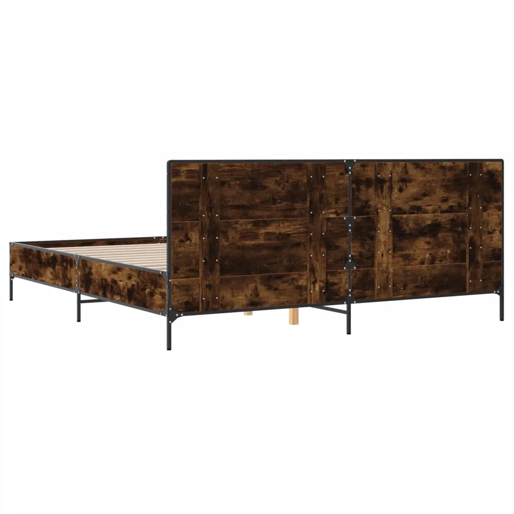 Giroletto Rovere Fumo 200x200 cm in Legno Multistrato e Metallo