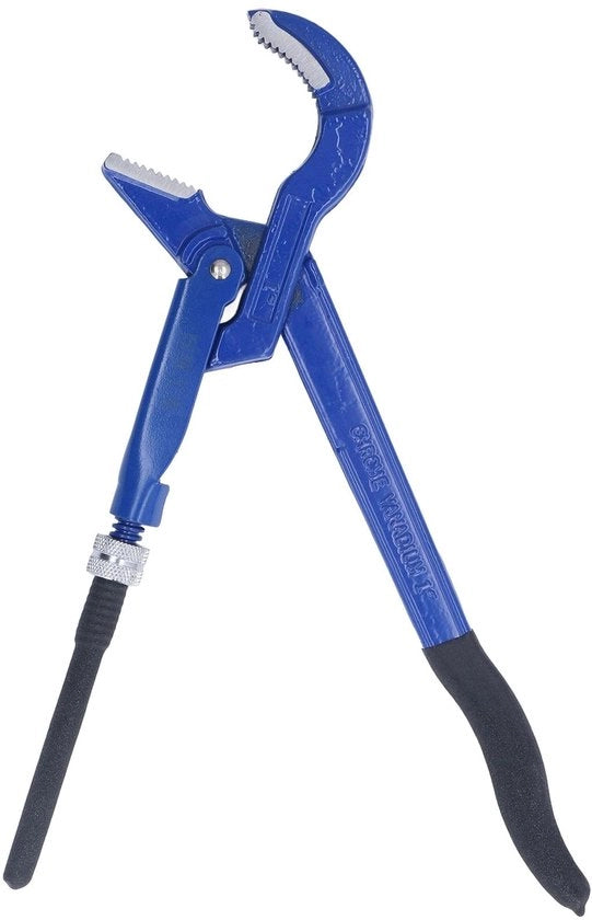 Chiave a stella per tubi di alta qualità in acciaio - Set di chiavi a stella adattabili - Manico antiscivolo - Cassetta di 45° curva - Chiave a stella per pompa - Progetto duraturo