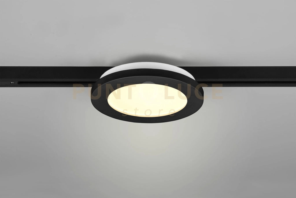 DUOLINE CAMILLUS PLAFONIERA LED 9W 900lm, 3000K BORDO NERO D.17CM
