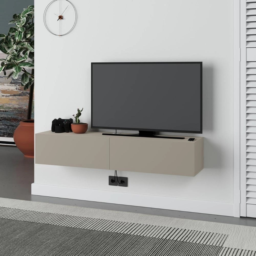 Mobile porta Tv sospeso ante a ribalta Francy colore cashmere 135