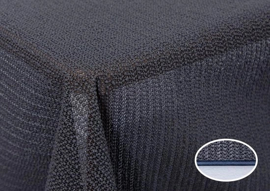 Tappeto per tavolo con zip - lavabile - ombrellone per giardino - tappeto per tavolo da giardino - tappeto per terrazzo - grigio - resistente all'acqua - 130 x 220 cm