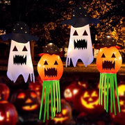 Decorazione esterna per Halloween - zucche spaventose - luci a led bianche calde - decorazione di giardino accogliente - adatta a ogni spazio all'aperto.