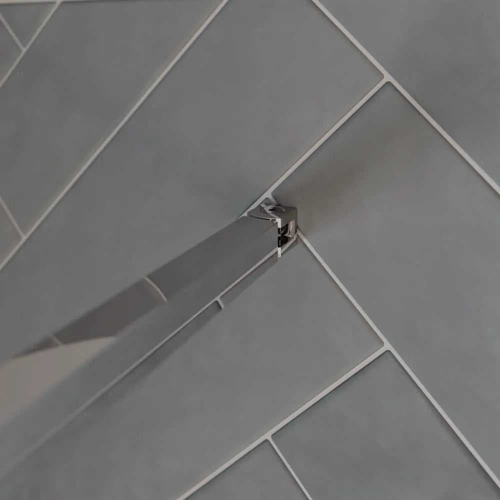 Doccia walk-in 90cm + anta 30cm vetro 8mm opaco profili cromo | Keros
