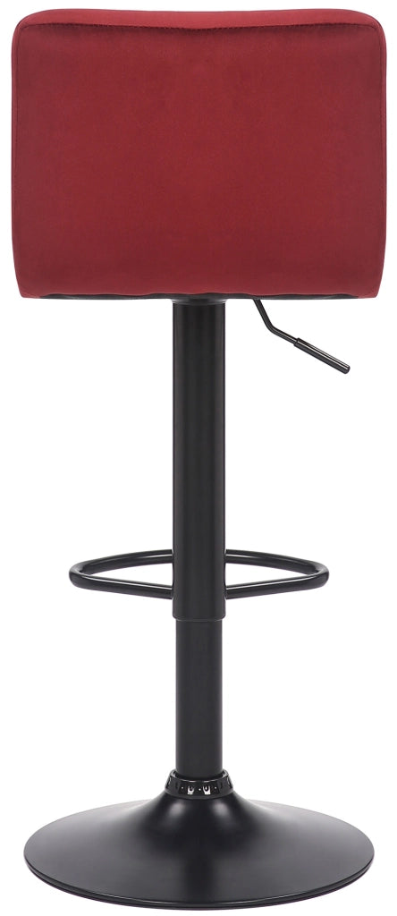 Set di 2 sgabelli bar Feni in velluto rosso