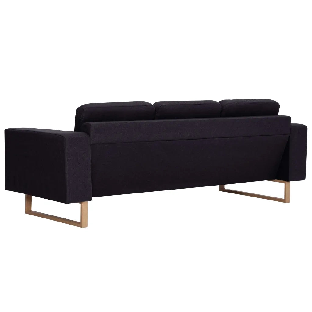 Set Divani 2 pz in Tessuto Nero cod mxl 38608