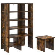 Scarpiera | Mobile per scarpe 2 pz Rovere fum¨¦ Legno multistrato