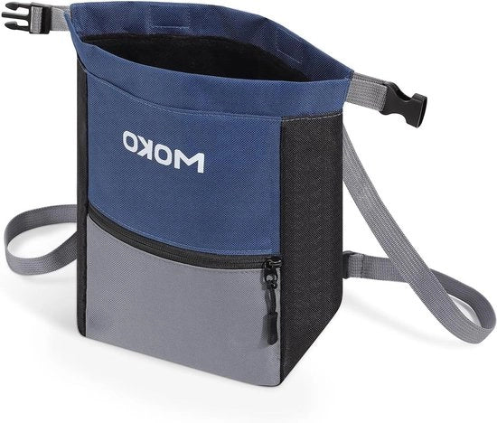 Zak per roccia con grande capacità, chiusura magnetica e zip - Blu