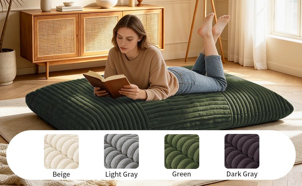 POLTRONA SACCO 3 IN 1 Verde in corduroy