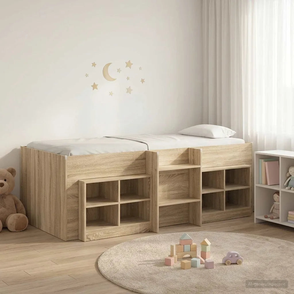 Struttura Letto Loft con Mobile 3 pz Rovere Sonoma 3423408