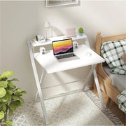 Bureau Opvouabile Senza Montaggio - Dimensioni Ampie Tavolo Computer Portatile a 2 Livelli - Studiobureau - Tavolo Laptop Opvouibile per Spazi Ristretti - Bianco