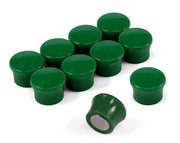Magnetismo per memoboard, whiteboard e notizie, verde, robusto, piccolo, confezione da 10.