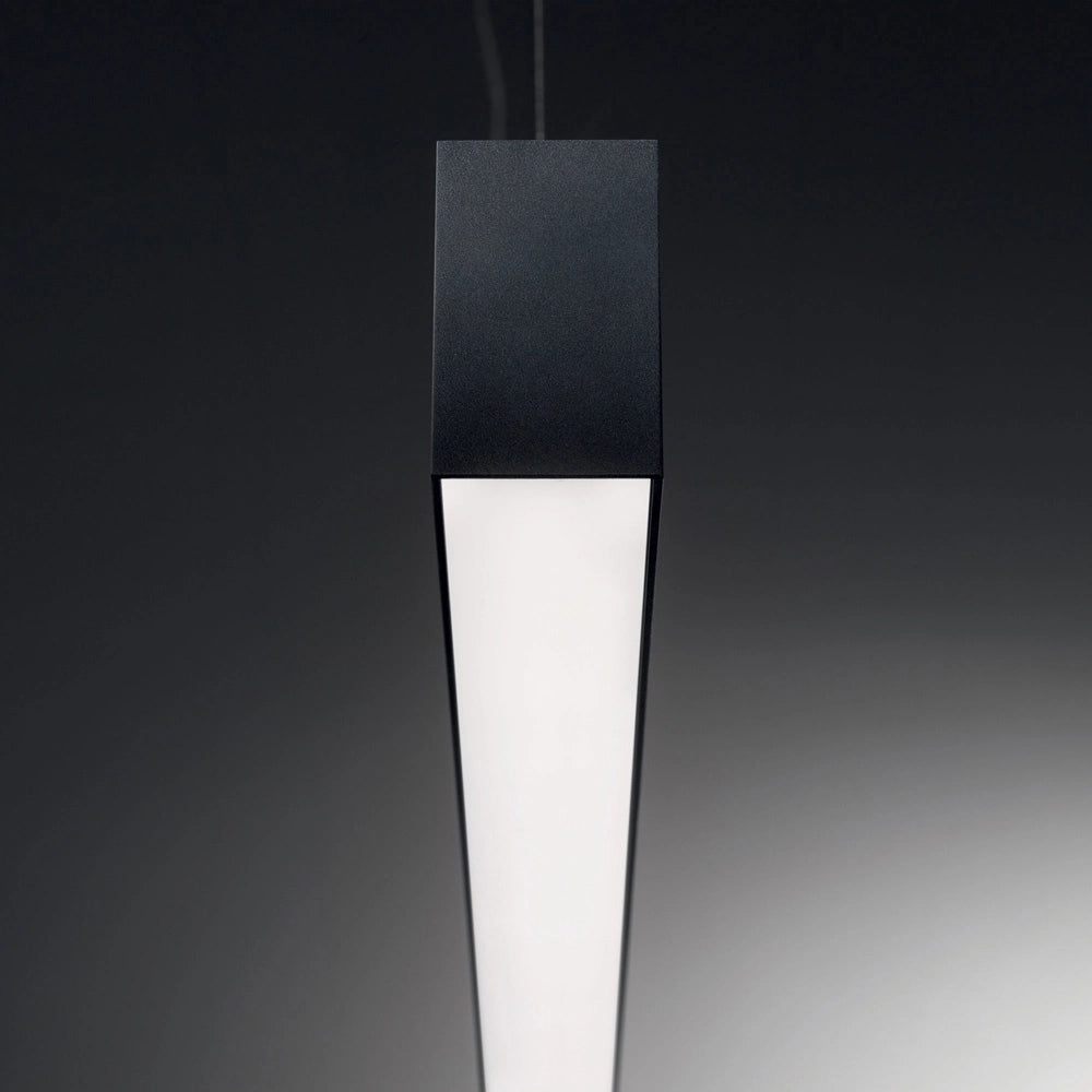 Sistema Lineare Fluo Wide Alluminio Nero Led 27W 3000K Luce Calda L.120,5Cm