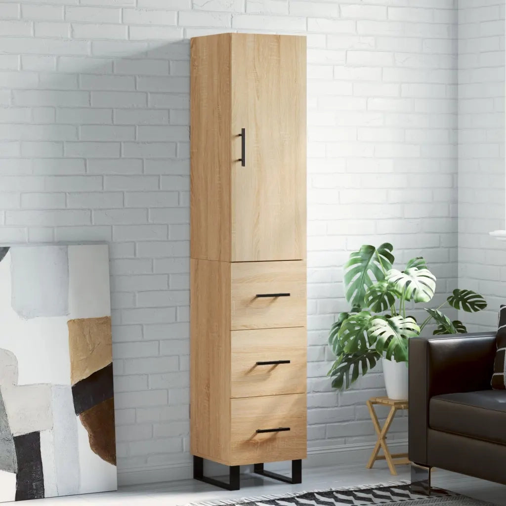 Credenza Rovere Sonoma 34,5x34x180 cm in Legno Multistrato 3198876