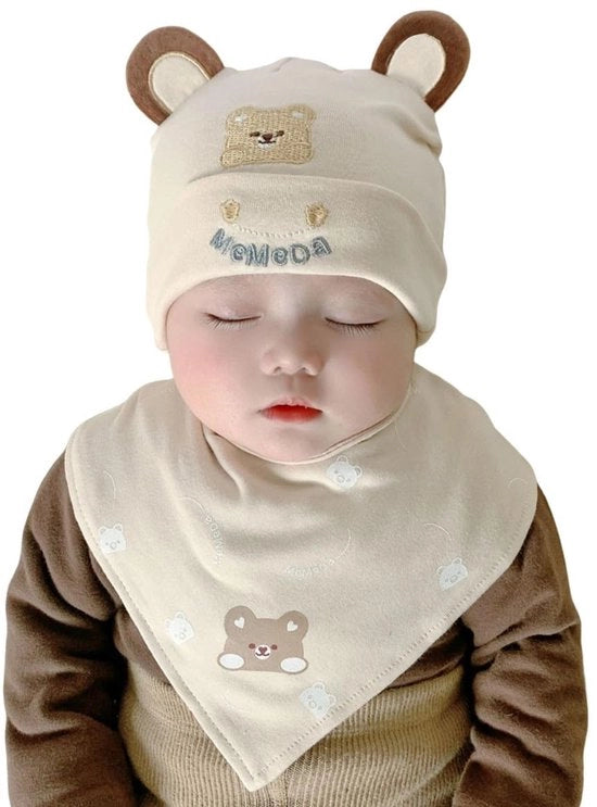 Cappello per Bambini - Modello Schattige Berenoren - Fodera in Cotone - Unisex - Adatto per 0-12 Mesi - Materiale Leggero e Comfortevole