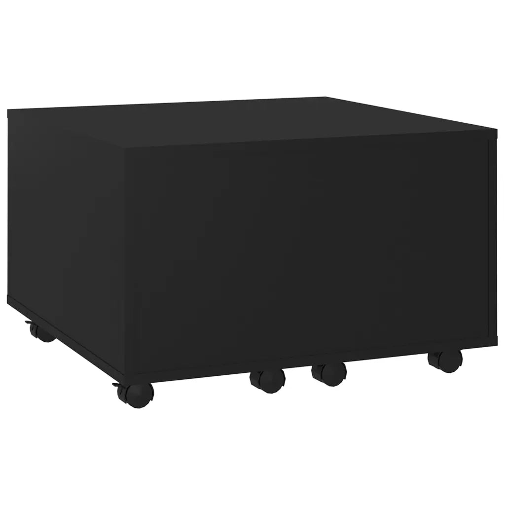 Tavolino da salotto | Tavolino da caff¨¨ | Tavolino da Soggiorno Nero 60x60x38 cm in Legno Multistrato