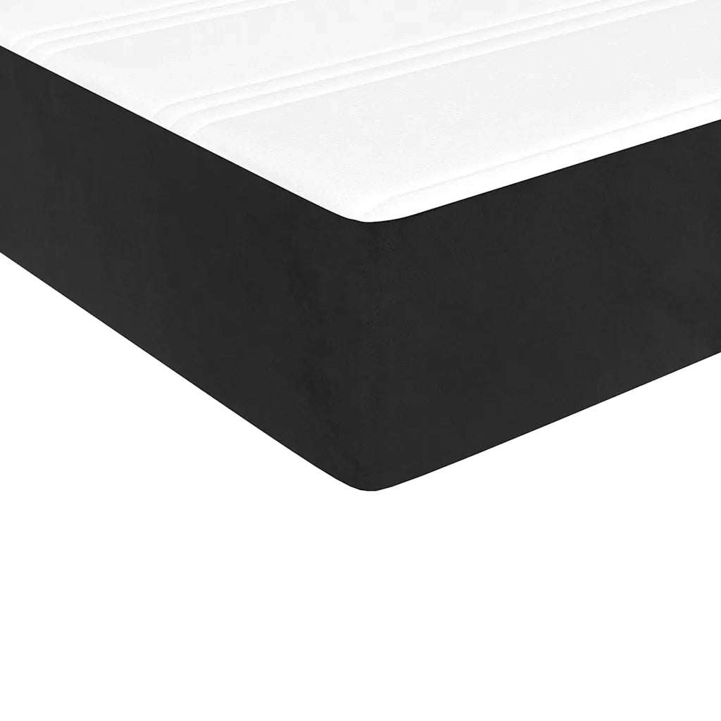 Materasso a Molle Insacchettate-Materasso per letto Nero 80x220x20 cm in Velluto