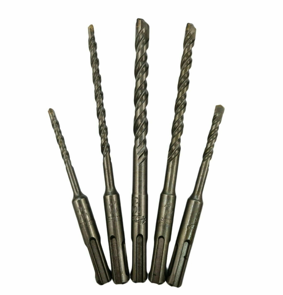 KIT ASSORTIMENTO DI 5 PUNTE PER TRAPANO SDS PLUS DA 5-6-8-10 MM PER CEMENTO