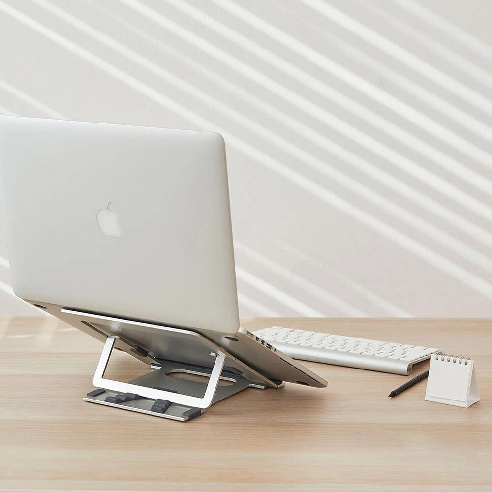 Supporto Pieghevole per PC Portatile Laptop 24x5x0,5 cm in Alluminio Silver