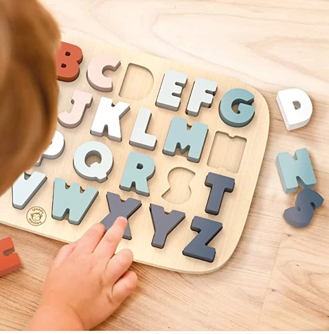 Puzzle Alfabeto Bambini Puzzle Alfabeto Legno Puzzle Alfabeto Montessori Alfabeto Puzzle Tavola Puzzle di Legno Alfabeto