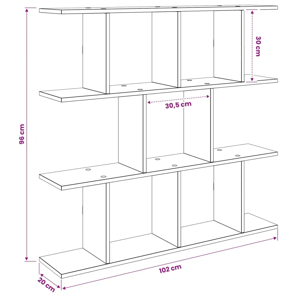 Scaffale da parete Legno antico 102 x 20 x 96 cm 8012218