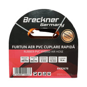 Tubo flessibile professionale per aria compressa in PVC da 15 m e attacco rapido universale Breckner Germany