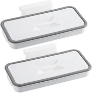 Contenitore per sacchetti della spazzatura con coperchio per la conservazione di 2 sacchetti - Utile per cucina e campeggio (Bianco)
