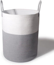 Wastino con maniglione 58L, contenitore per giocattoli, cassetto di stoccaggio tessuto, grande contenitore per la stanza dei bambini (grigio, D 38 x H 50 cm)